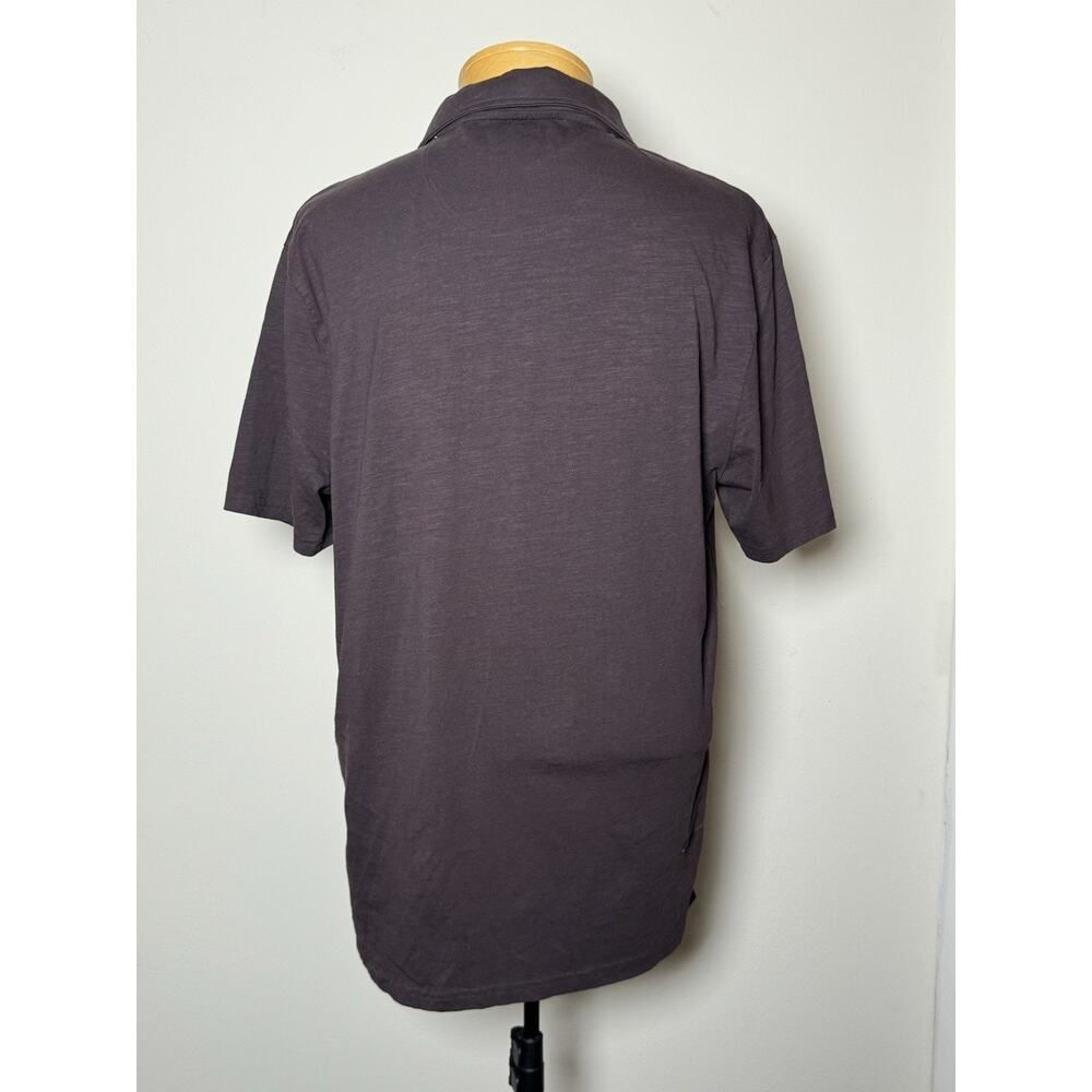 Kenneth Cole Polo Shirt Eggplant Purple XL Short Sleeve Stretch Casual Mens - Picture 3 of 8